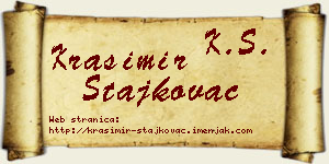 Krasimir Stajkovac vizit kartica